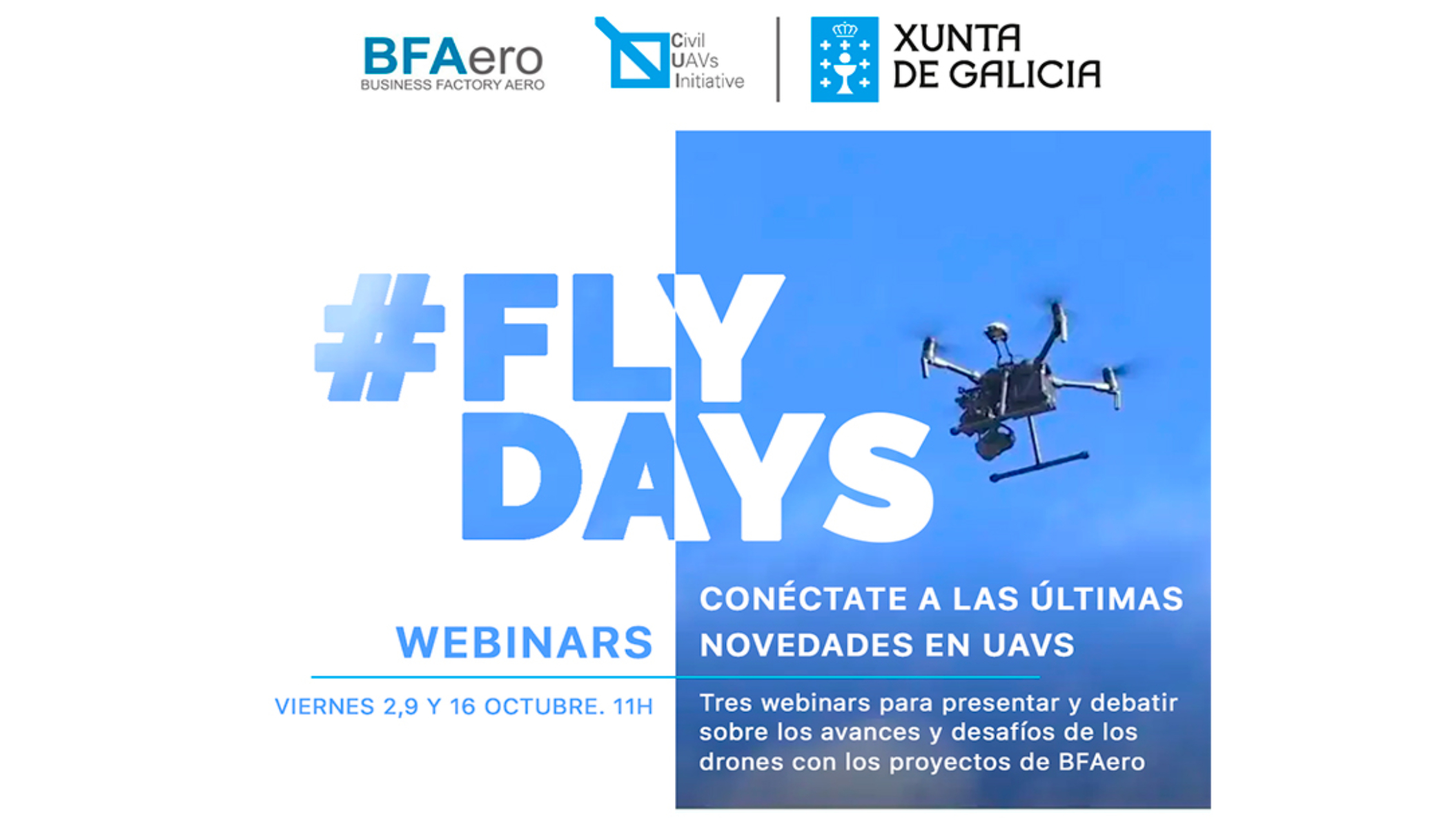 Ciclo de Webinars #FlyDays de BFAero: Conéctate a las últimas novedades en UAVS